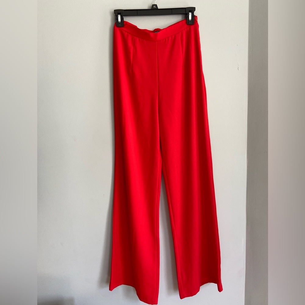 Red Wide Leg Pants